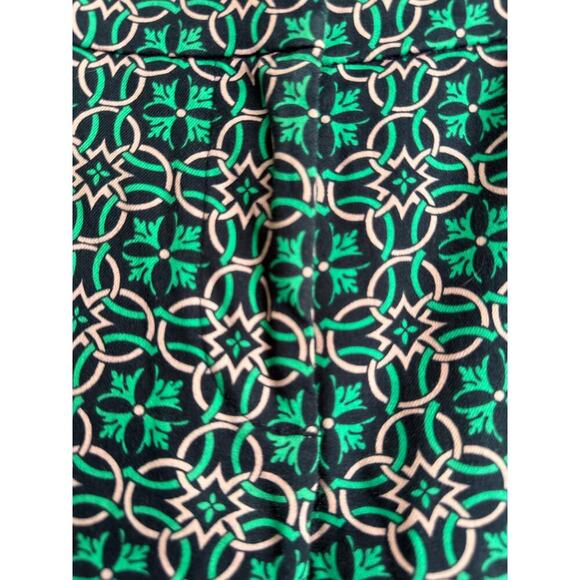 J.Crew Campbell Pink Green Medallion Ankle Pant size 4 - Picture 3 of 6